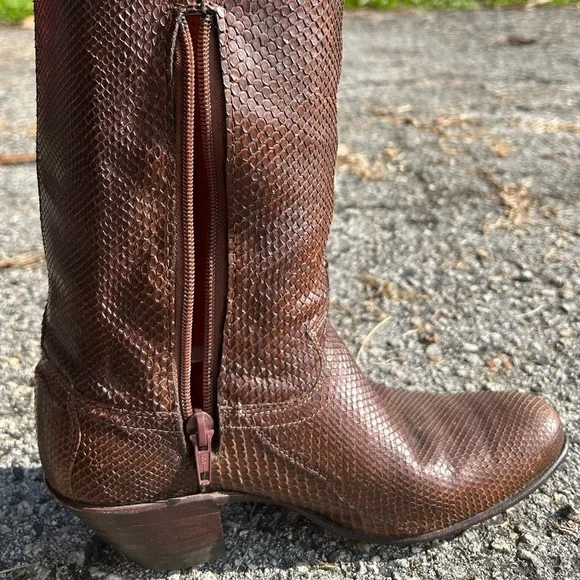 Justin western cowgirl boots 5.5 good used condition leather - Picture 5 of 14